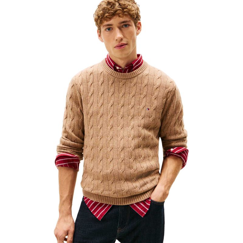Tommy Hilfiger Pure Wool Cable Knit Jumper image number 0